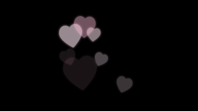 Lovely hearts animation video background