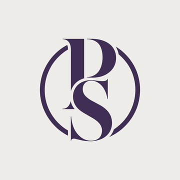 Elegant ps letter monogram logo design