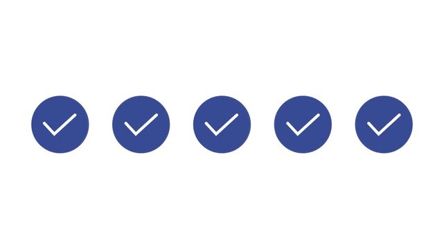Progress Checklist and Task Completion Icons Set. progress tracking, step-by-step process, workflow status, and task lists. 2D animation with 4K resolution and alpha channel.
