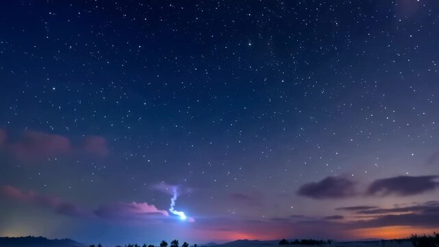 lightning storm over ocean with dramatic sky