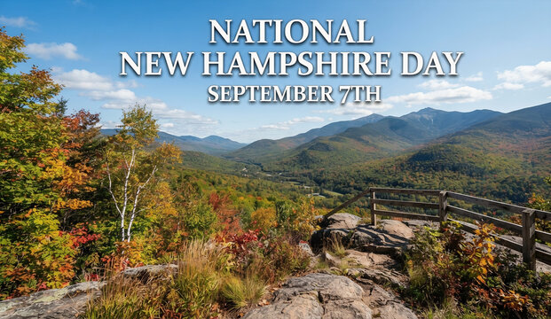 National New Hampshire Day Mountain View Foliage Scenery