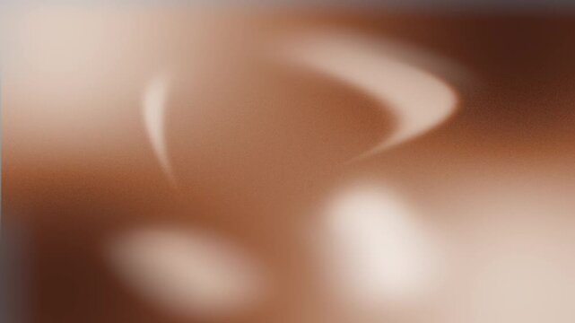 Light, bokeh and mockup in space with flow, abstract and beige lighting in studio. Glow, space and shine on brown background for spotlight, texture and reflection with aesthetic pattern or movement