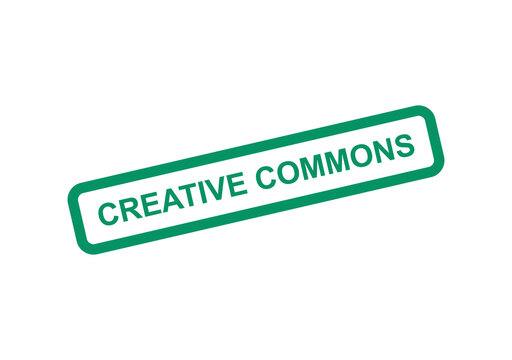 Creative commons license stamp badge isolated on white background isolated on transparent background