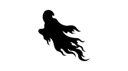 Obraz premium Helloween Black Crow Silhouette Vector, Flying Bird Graphic, Dark Corvid Outline, Halloween and Gothic Design Element vector