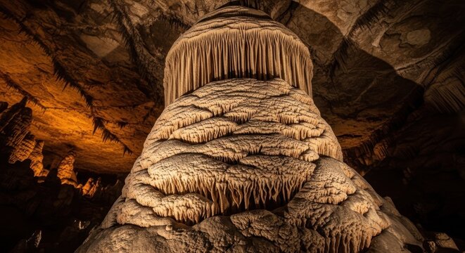 Massive Cave Column Formation 100 Gigapixel