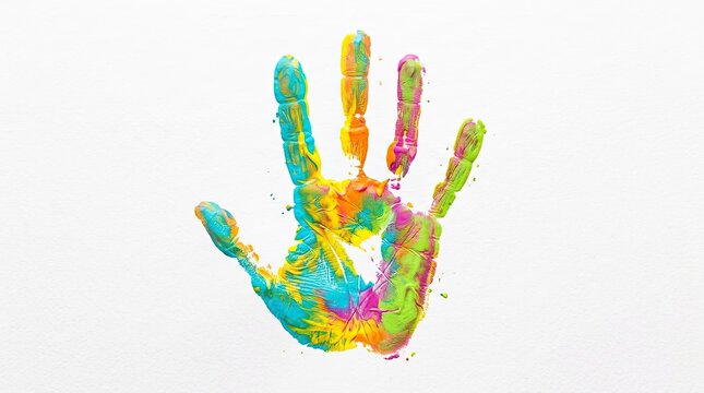 colorful hand print