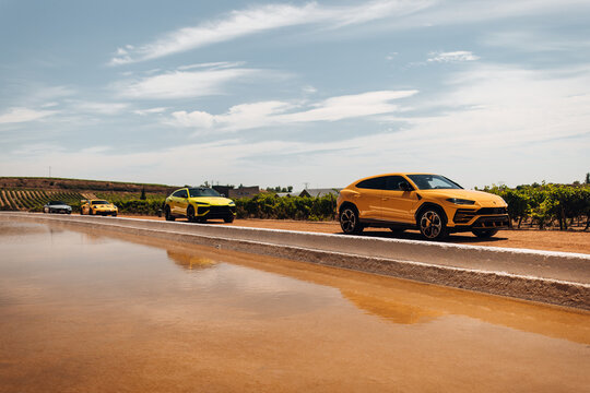 Lamborghini Urus at the parking of hotel