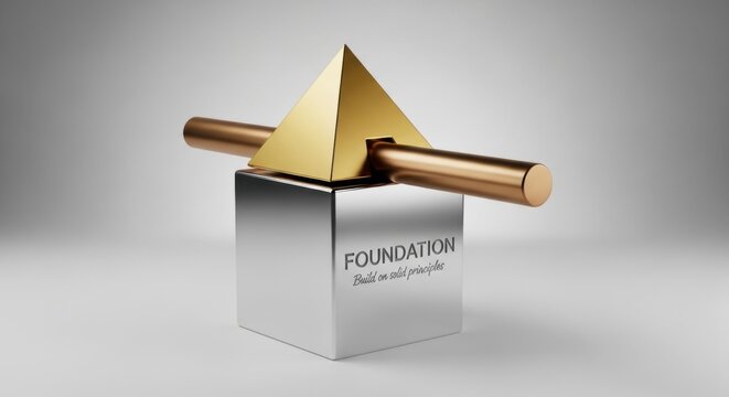 Foundation Concept: Geometric Metal Composition Minimal