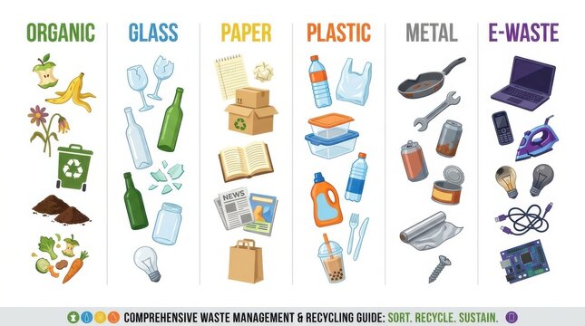 Comprehensive waste management and recycling guide infographic