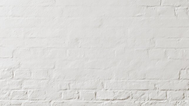 Blank White Painted Brick Wall Texture Background for Design and Copy Space
