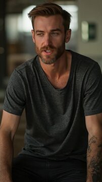 The handsome mature man.