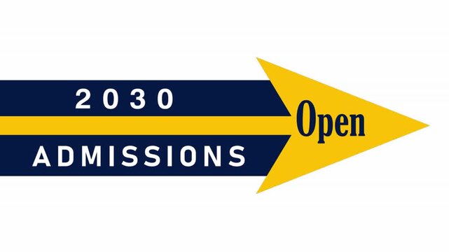 Admission open text on banner for enrollment academic enroll now study education learning teaching college school university research 
