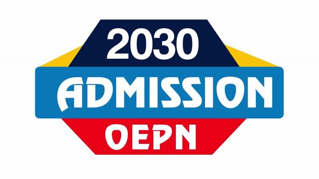 Admission open text on banner for enrollment academic enroll now study education learning teaching college school university research 