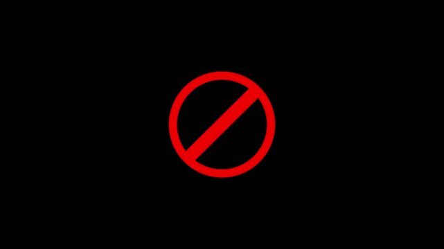 International prohibition mark. Ban forbidden sign. Traffic pictogram of Crossed out red circle. Warning, stop or no entry forbidden red circle and line symbol icon