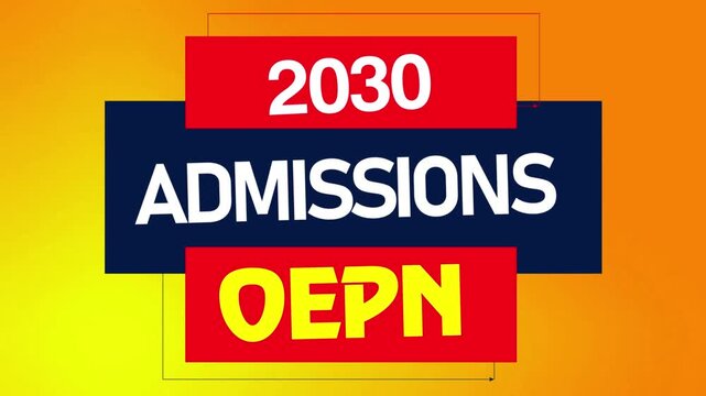 Admission open text on banner for enrollment academic enroll now study education learning teaching college school university research 