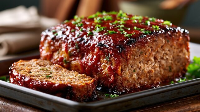 Delicious Homemade Meatloaf with Glaze Topping