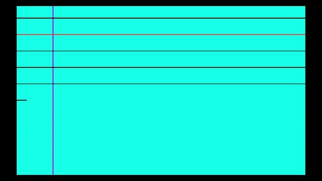 Blank white worksheet exercise book, lined notebook paper, Motion graphics of blank page icon motion, graphic, educational, school, supplies, writing, texture 4K video animation.