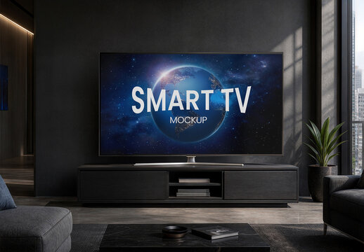 Smart TV Mockup Design for Brand Presentation and Marketing