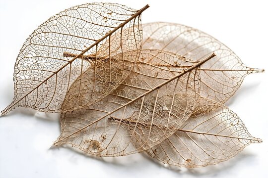 dried leaves skeleton