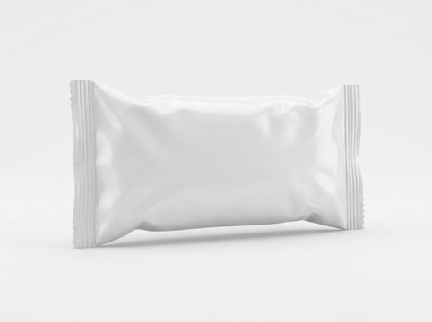 Blank white snack food packaging wrapper mockup