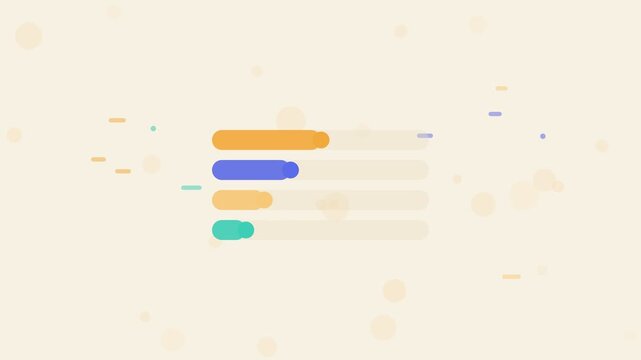 Funnel Drop Off Rate animation, amber flat design motion graphic, drop off concept, 4K loop
