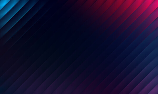 Abstract background design featuring diagonal parallel lines with vibrant red and blue neon glow lighting effects for modern digital artistic projects and creative web templates