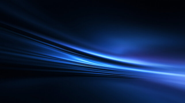Abstract Blue Technology Glowing Wave Lines Background