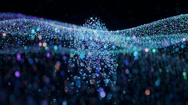 Microscopic time-lapse of fluorescent biological cells in motion