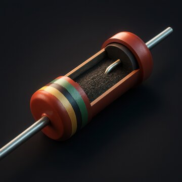 Artistic rendering showing what lies beneath a resistor shell