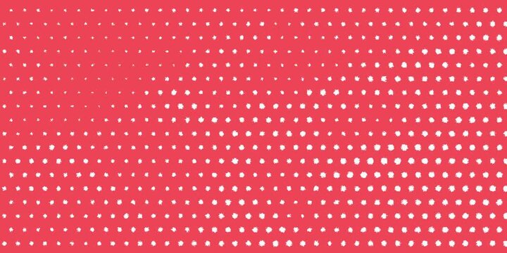 Geometric red dot grid pattern, white halftone background, modern vector texture design