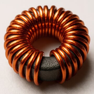 Copper wire wrapped magnetic core inductor for circuit board power supply