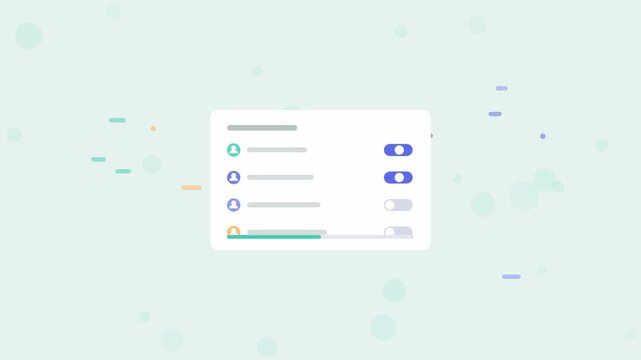 User Permissions Management with Access Control Settings and Account Roles Animation