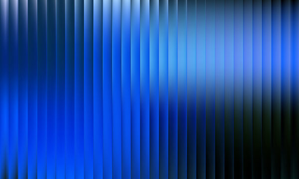 Vertical gradient lines creating a smooth transition of electric blue tones mixed with deep dark shadows in this elegant minimalist abstract wallpaper design for screens