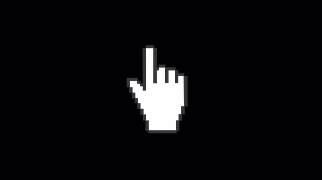 Pixel Double Swipe Right Gesture Animation with Transparent Background - 4K Landscape Horizontal