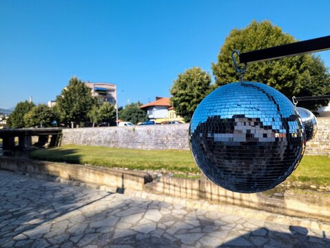 the disco ball in the city