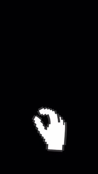 Pixel Pinch Zoom In Animation with Alpha Channel - 4K Portrait Vertical