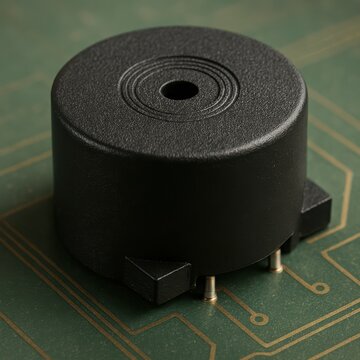 Detailed 3D rendering of a compact alarm sounder 