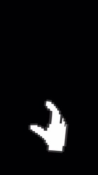 Pixel Pinch Zoom Out Animation with Alpha Channel - 4K Portrait Vertical