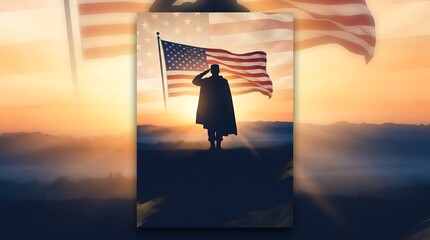 Fototapeta premium Honoring our heroes a day to remember the courage sacrifice and dedication of all veterans nationwide