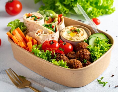 Bunte Lunchbox f&uuml;r die Arbeit