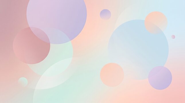 Pastel Ombre Minimal Geometric Background with Soft Circles
