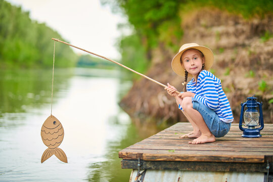Young Girl Fishing