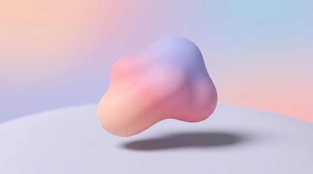 Viscous Gradient Blob Background with Soft Shadow
