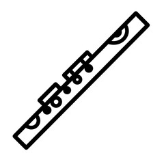 Flute Outline Music Icon © Nabella Studio