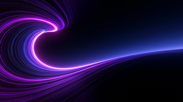 Futuristic Glowing Light Wave Background for Technology and Data