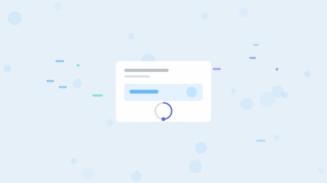 Web Page Loading Interface with Progress Indicator Animation