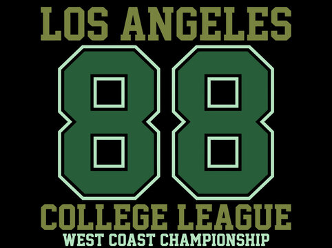 Los Angeles College League 88 West Coast Championship Varsity Sports Graphic