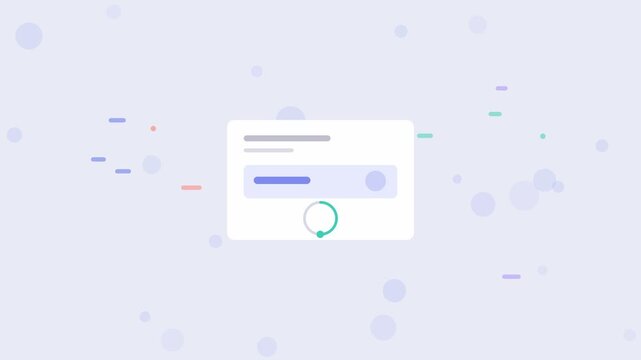 Web Page Loading Interface with Progress Indicator Animation