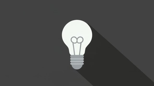 lightbulb glowing animation sequence frames