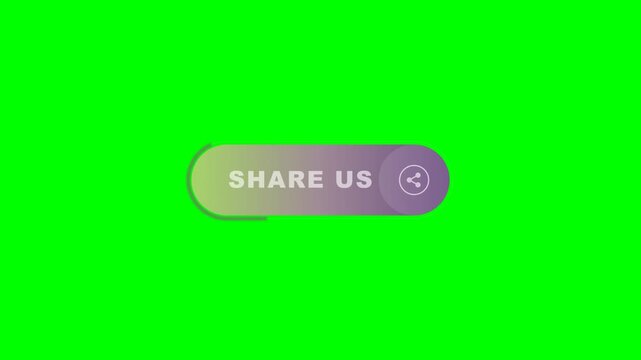 Share Us Button Animation on Green Screen for Social Media Engagement.